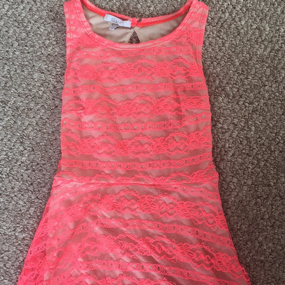 Delia’s Coral Lace Dress
